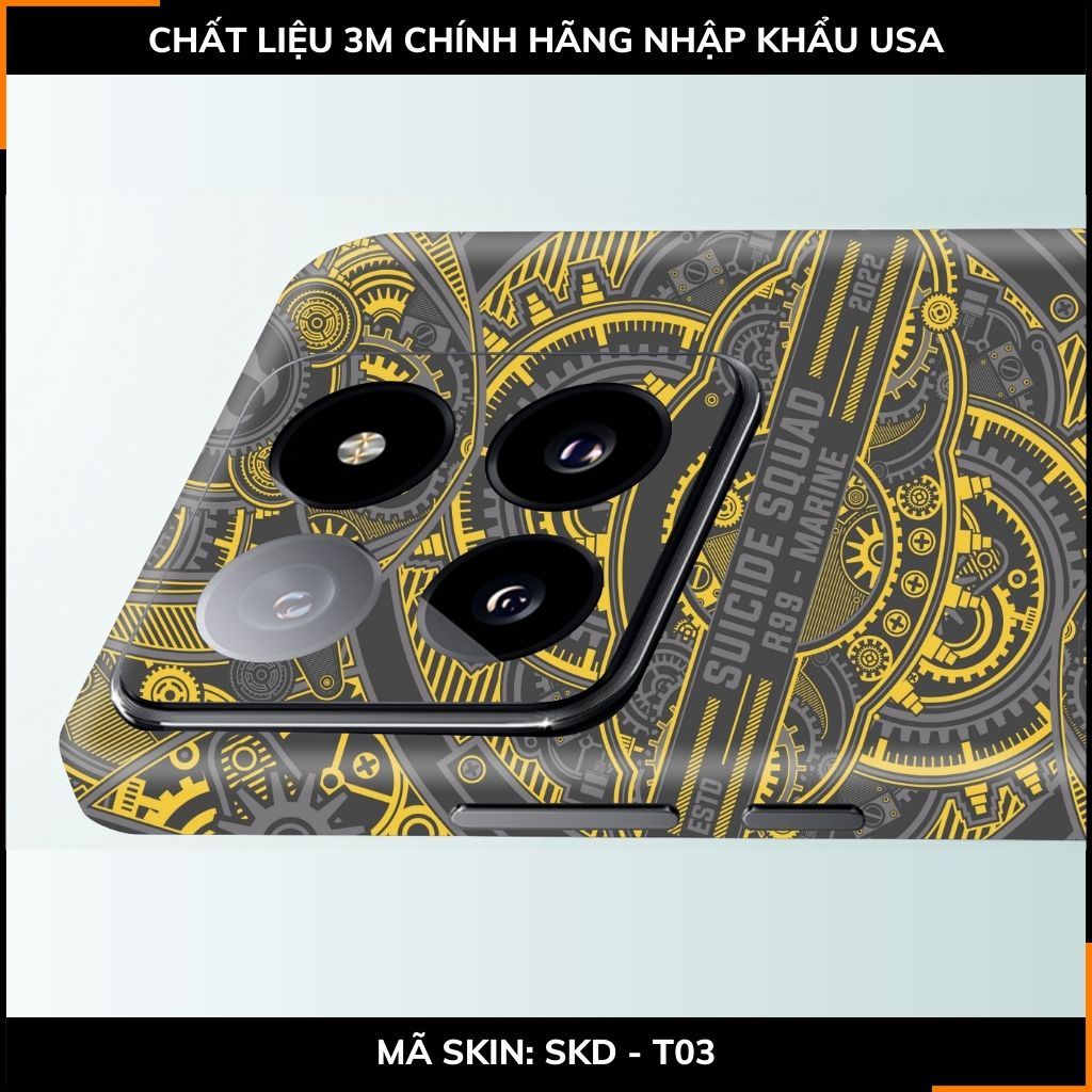 Dán skin điện thoại Xiaomi Mi 14 , Mi 14 Pro full body và camera nhập khẩu chính hãng USA in hình TECHNOLOGIC - SKD T03 phụ kiện điện thoại huỳnh tân store