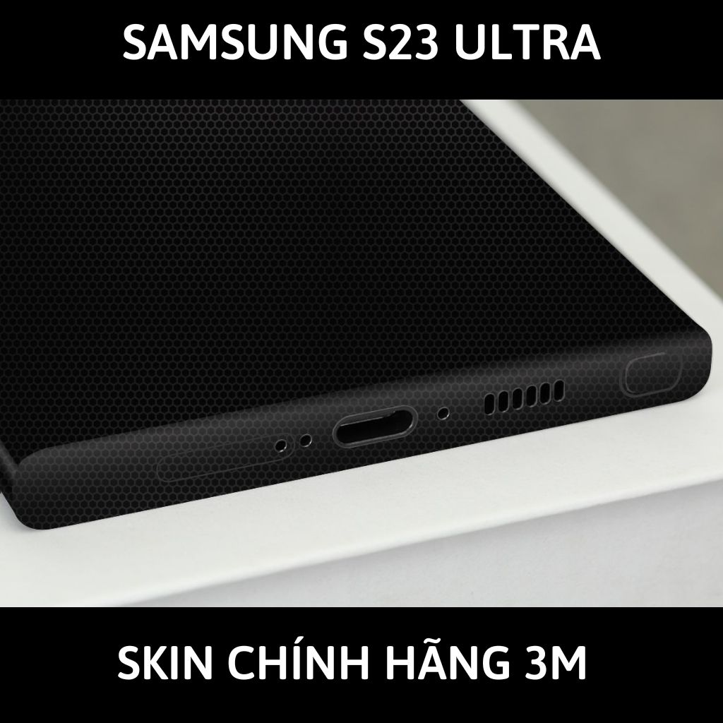Dán skin điện thoại Samsung S23 Ultra full body và camera nhập khẩu chính hãng USA phụ kiện điện thoại huỳnh tân store - MAXTRIX BLACK - Warp Skin Collection
