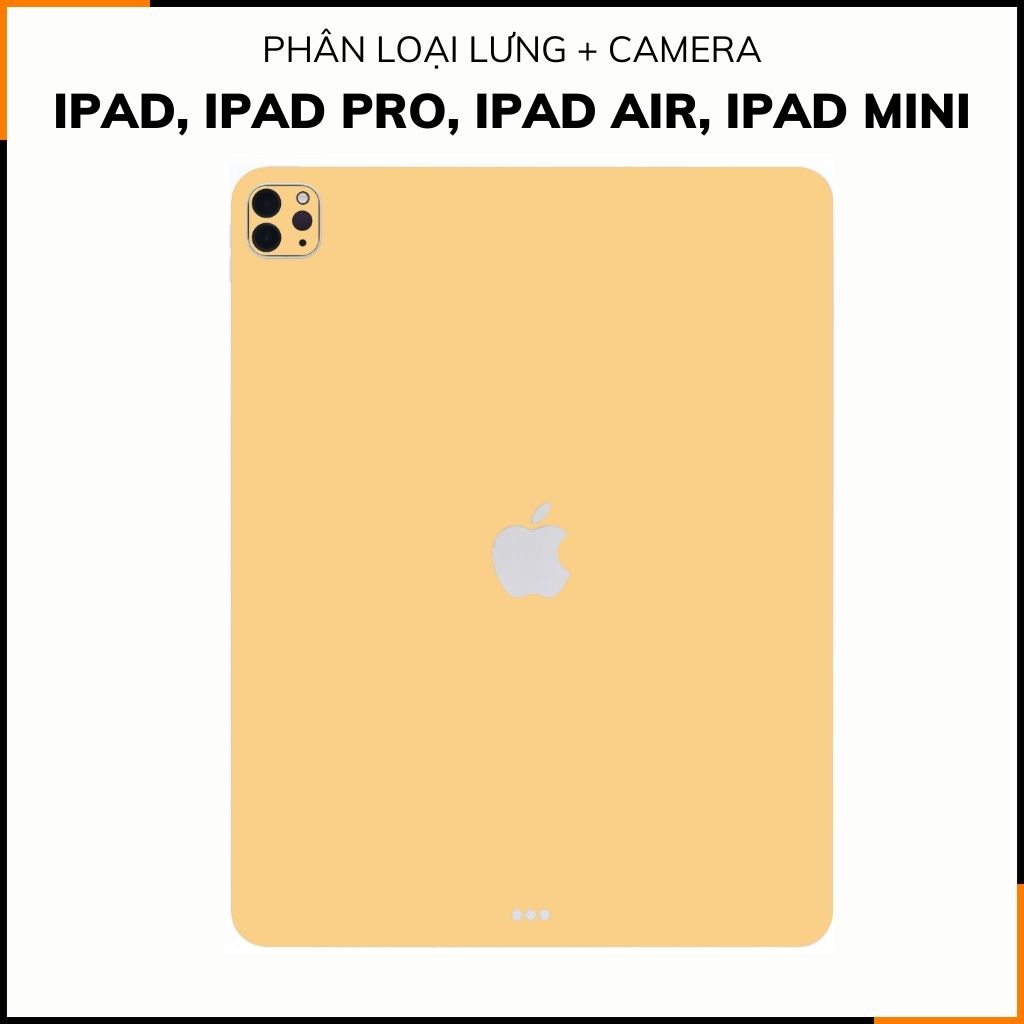 Dán skin ipad , ipad pro, ipad air , ipad mini full body và camera chính hãng 3M - PASTEL YELLOW - SK-A02-03 phụ kiện điện thoại huỳnh tân store