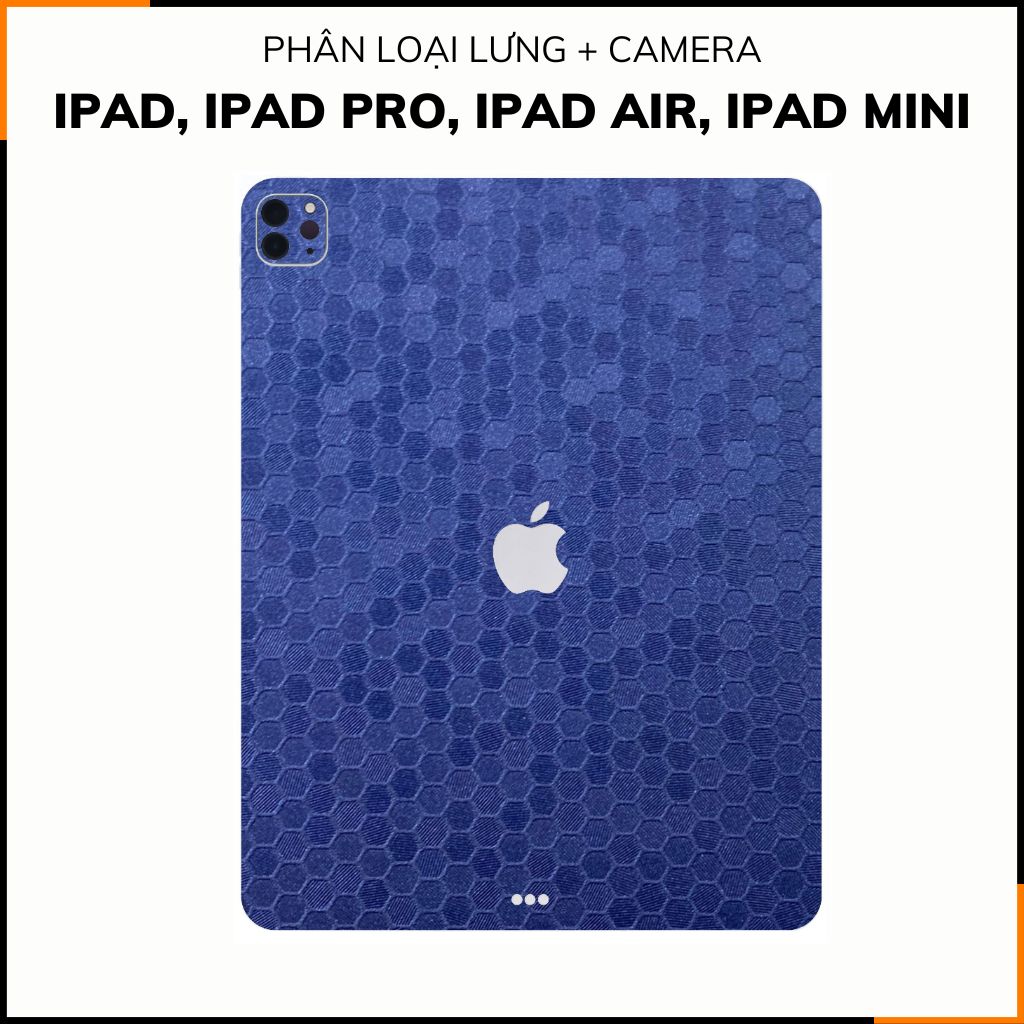 Dán skin ipad , ipad pro, ipad air , ipad mini full body và camera chính hãng 3M - HONEYCOMB BLUE  - SK-B11-04 phụ kiện điện thoại huỳnh tân store