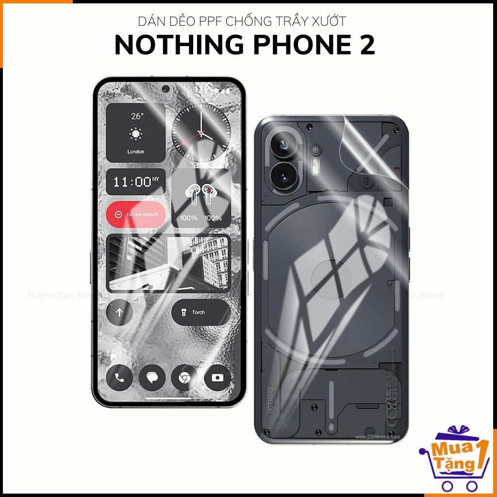 Dán dẻo ppf nothing phone 2 trong suốt hoặc nhám chống bám vân tay bảo vệ camera mua 1 tặng 1 phụ kiện điện thoại huỳnh tân store