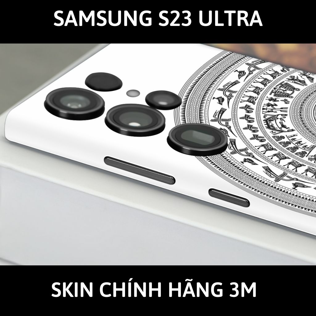 Dán skin điện thoại Samsung S23 Ultra full body và camera nhập khẩu chính hãng USA phụ kiện điện thoại huỳnh tân store - NỬA TRỐNG ĐỒNG WHITE - Warp Skin Collection