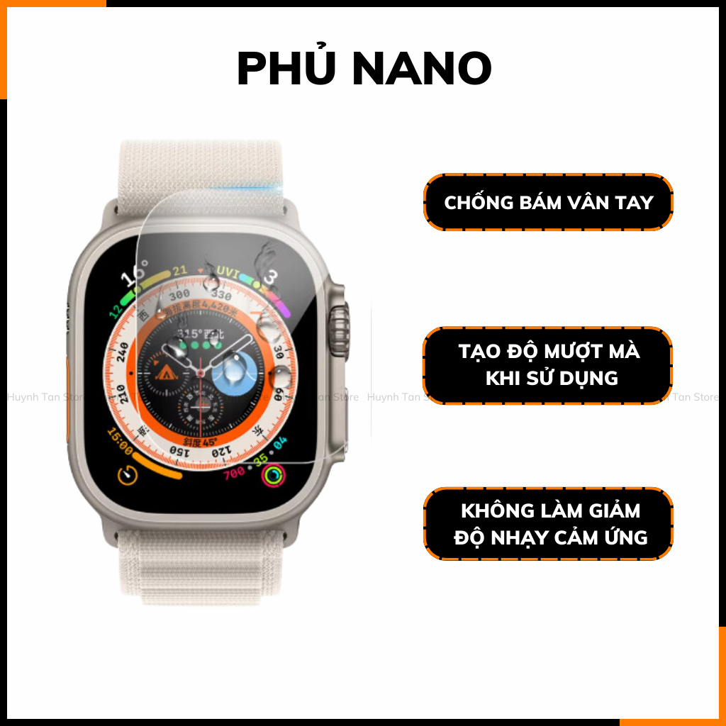 Cường lực gor apple watch ultra 1 2 trong suốt chính hãng phụ kiện điện thoại huỳnh tân store