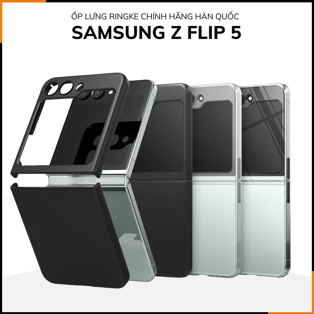 Ốp lưng samsung z flip 5 RINGKE chính hãng trong suốt chống sốc FUSION X chống ố vàng phụ kiện điện thoại huỳnh tân