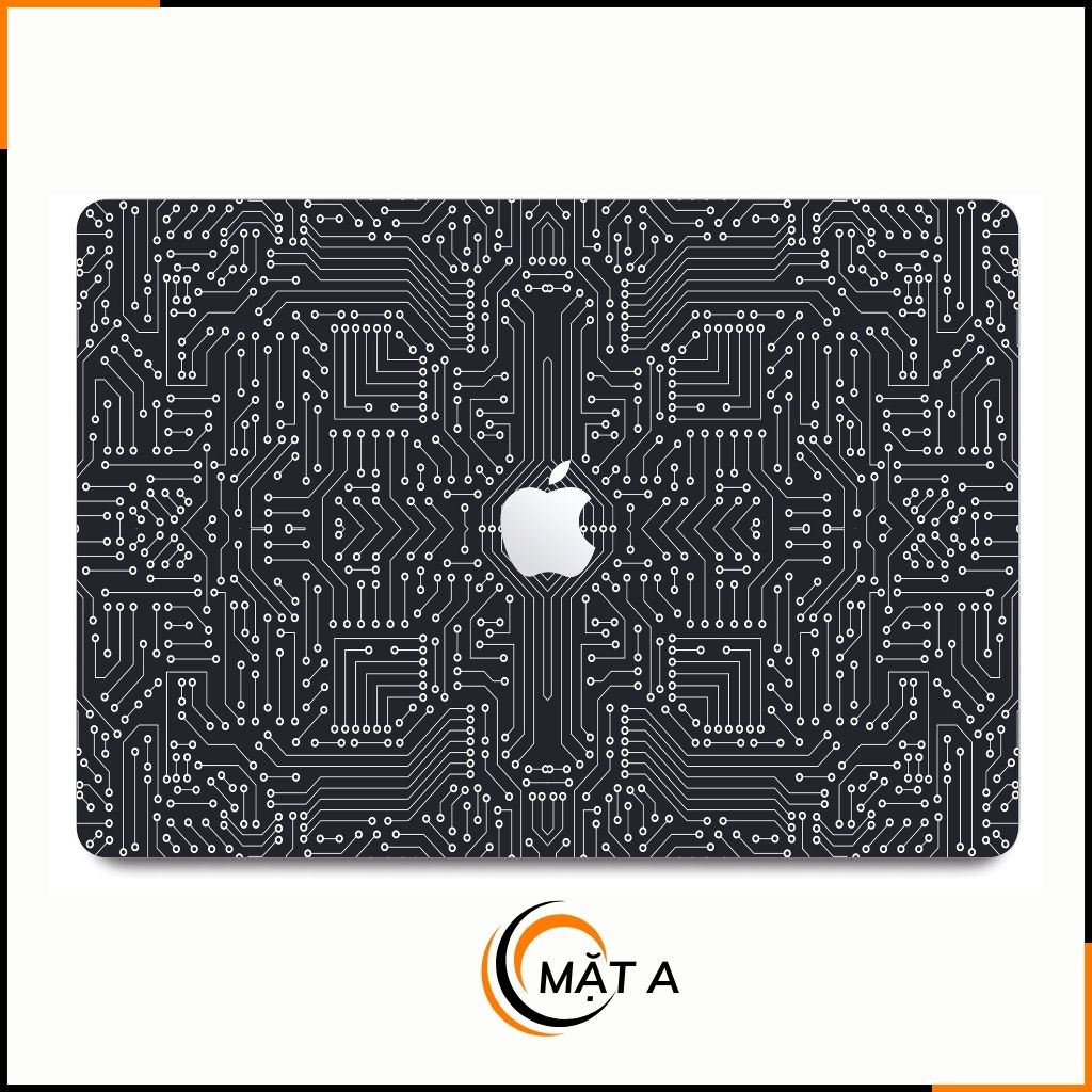 Dán skin macbook pro, macbook air chính hãng 3M nhập khẩu USA - SKIN 3M - MACBOOK - ELECTRIC BLACK - SK B01 01 phụ kiện điện thoại huỳnh tân store