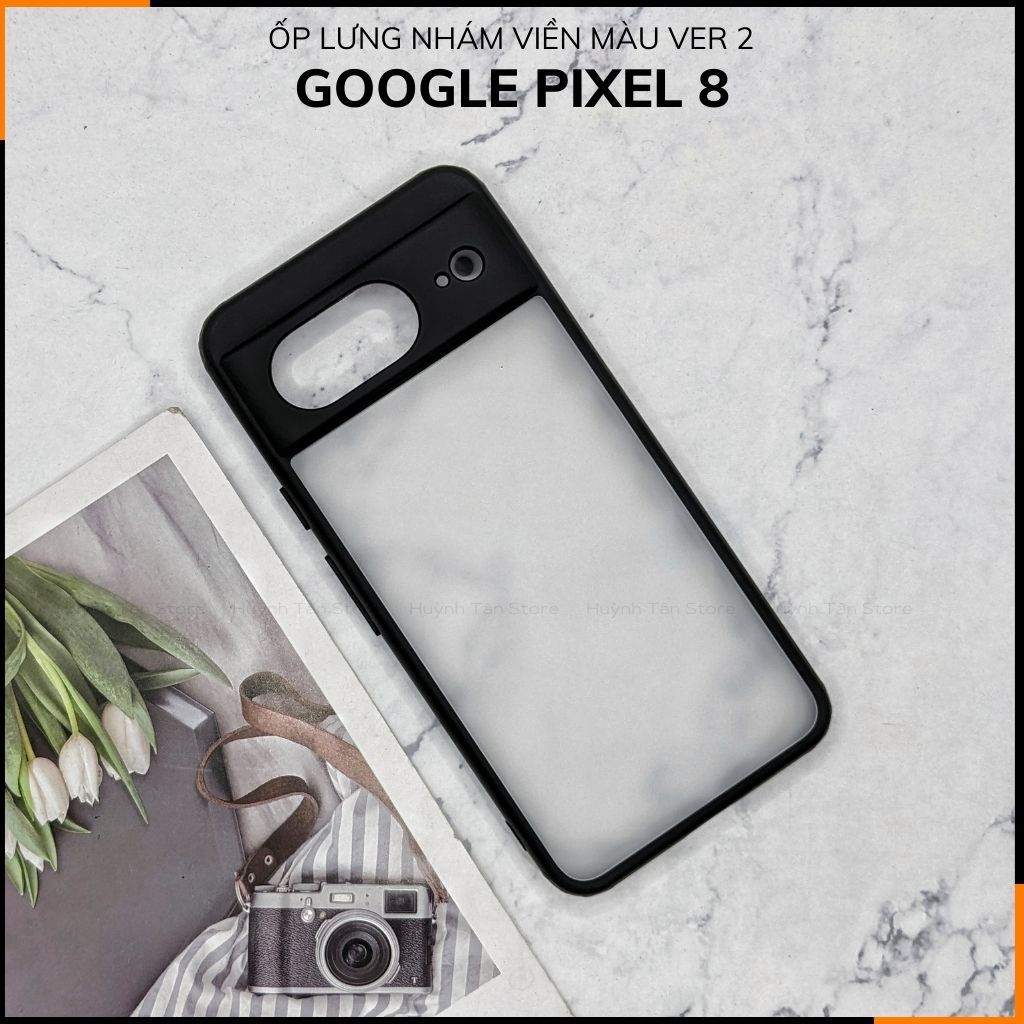 Ốp lưng google pixel 8 chống sốc chống vân tay NHÁM VIỀN MÀU VER 2 bảo vệ camera phụ kiện huỳnh tân store