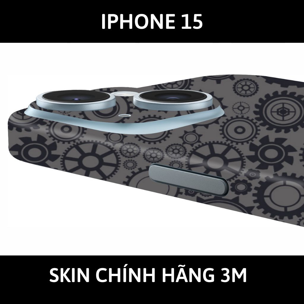 Dán skin điện thoại Iphone 15, Iphone 15 Plus full body và camera nhập khẩu chính hãng USA phụ kiện điện thoại huỳnh tân store - BÁNH RĂNG - Warp Skin Collection