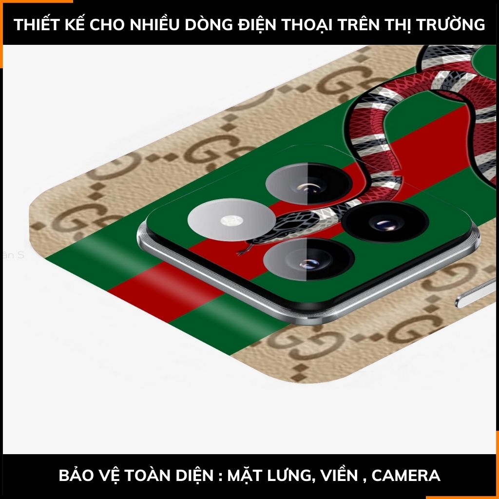Dán skin điện thoại Xiaomi Mi 14 , Mi 14 Pro full body và camera nhập khẩu chính hãng USA in hình Thương Hiệu - SKD E08 phụ kiện điện thoại huỳnh tân store