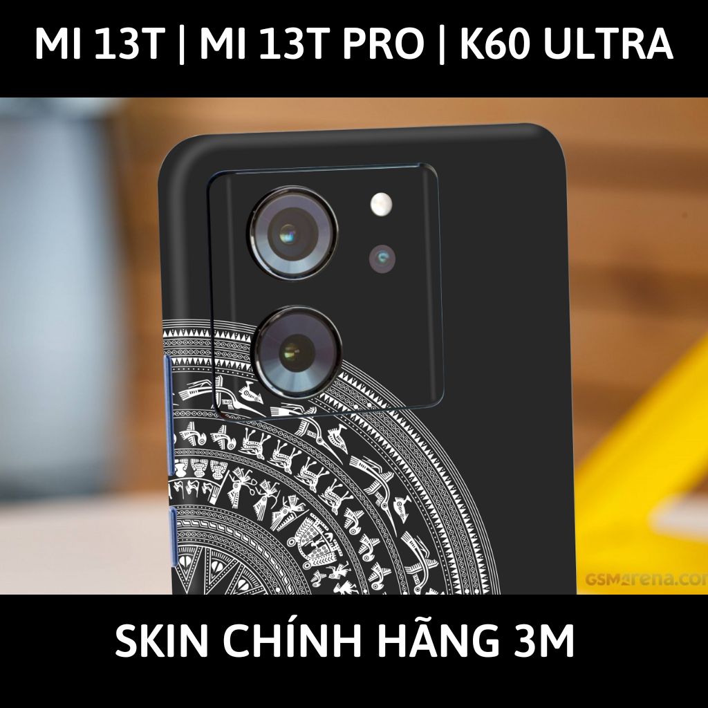 Dán skin điện thoại Mi 13T | Mi 13T Pro  | K60 Ultra full body và camera nhập khẩu chính hãng USA phụ kiện điện thoại huỳnh tân store - NỬA TRỐNG ĐỒNG BLACK - Warp Skin Collection