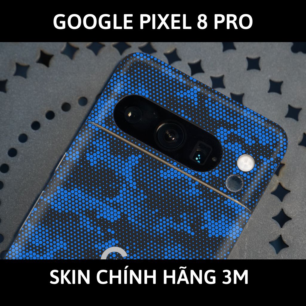 Dán skin điện thoại Pixel 8, Pixel 8 Pro full body và camera nhập khẩu chính hãng USA phụ kiện điện thoại huỳnh tân store - MAMBA BLUE - Warp Skin Collection