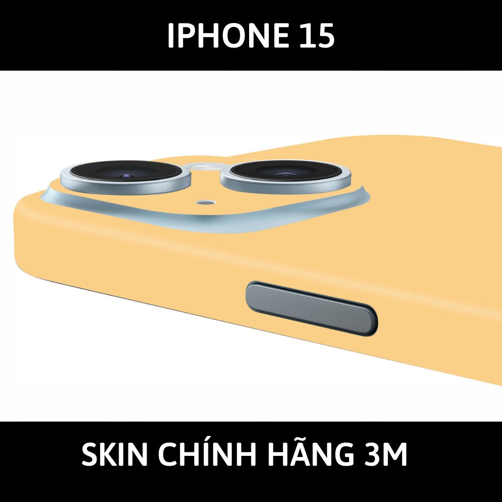 Dán skin điện thoại Iphone 15, Iphone 15 Plus full body và camera nhập khẩu chính hãng USA phụ kiện điện thoại huỳnh tân store - PASTEL YELLOW - Warp Skin Collection