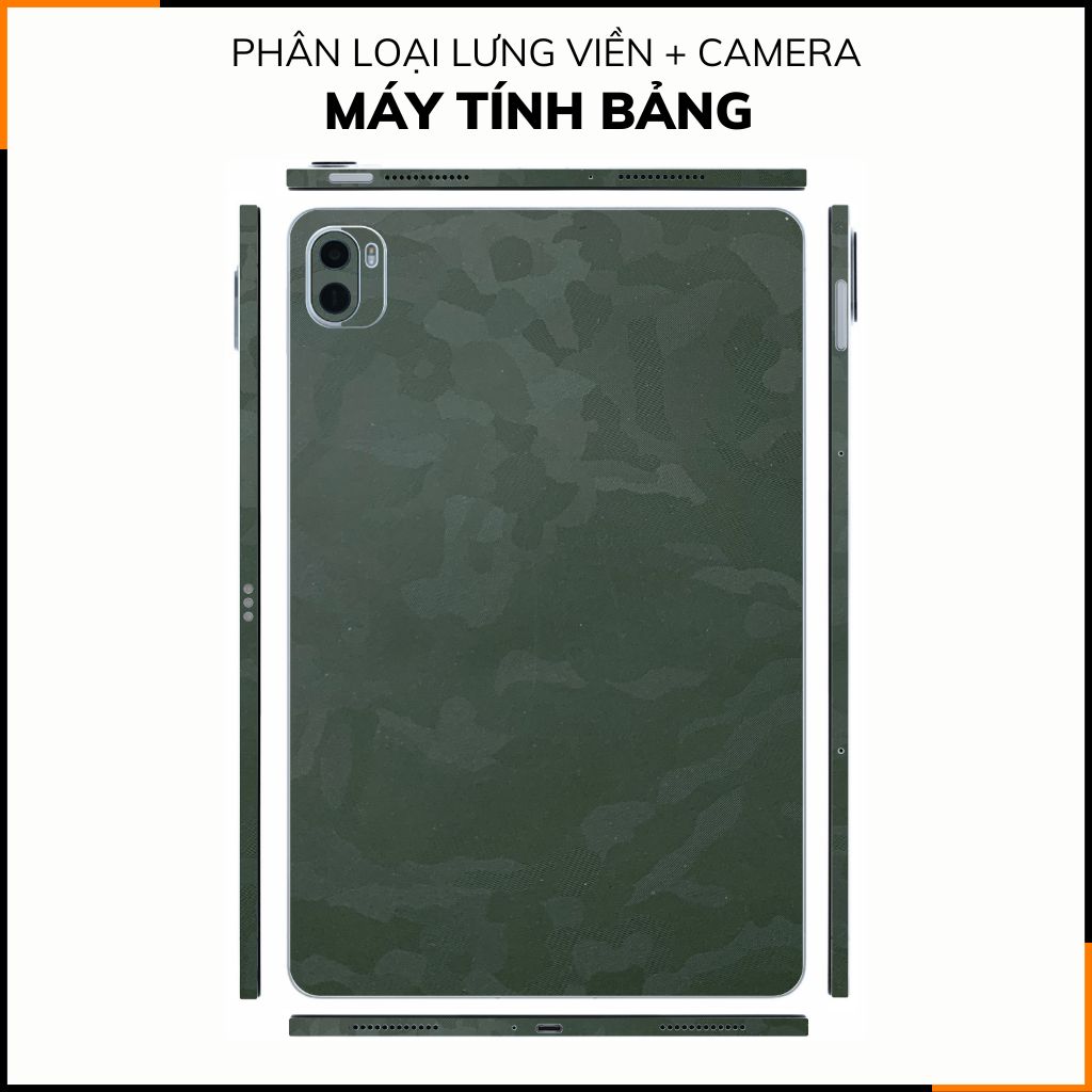 Dán skin máy tính bảng xiaomi, huawei, oppo, lenovo, google, microsoft, vivo full body và camera chính hãng ORAFOL nhập khẩu từ ĐỨC MÁY TÍNH BẢNG - CAMO GREEN - SK B12 02 phụ kiện điện thoại huỳnh tân store