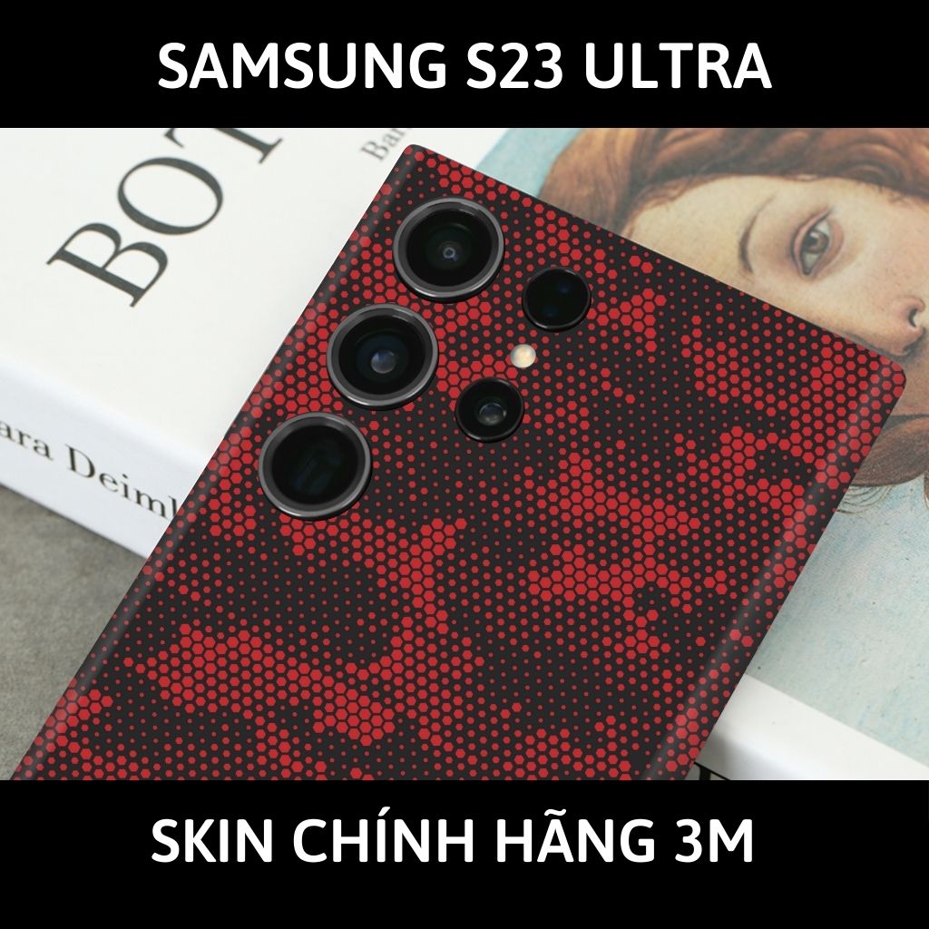 Dán skin điện thoại Samsung S23 Ultra full body và camera nhập khẩu chính hãng USA phụ kiện điện thoại huỳnh tân store - MAMBA RED - Warp Skin Collection