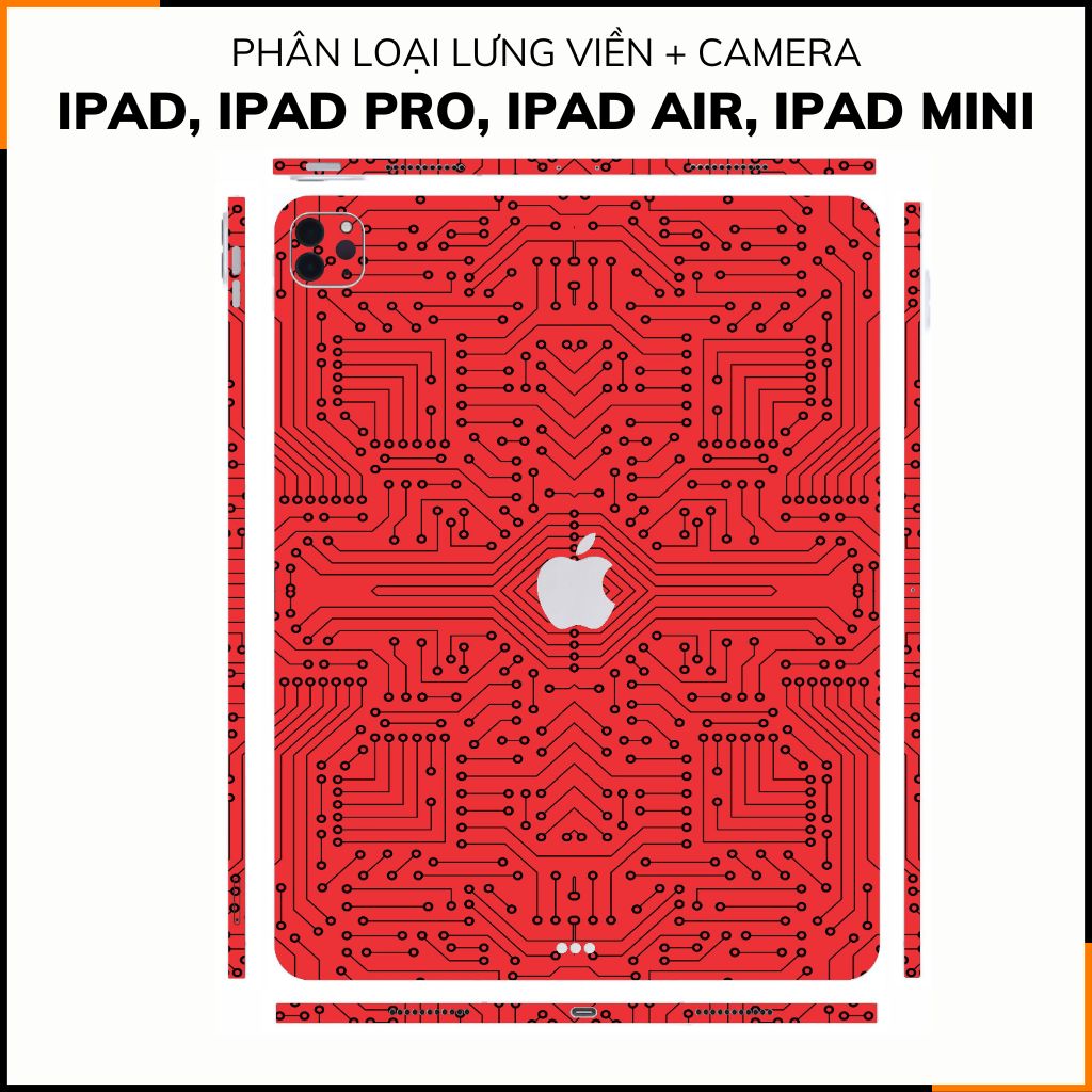 Dán skin ipad , ipad pro, ipad air , ipad mini full body và camera chính hãng 3M - ELECTRIC RED - SK B01 05 phụ kiện điện thoại huỳnh tân store