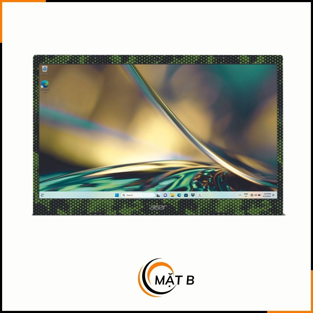 Dán skin laptop asus, dell , acer, hp, msi chính hãng ORAFOL nhập khẩu ĐỨC - SKIN 3M - LAPTOP - MAMBA GREEN - SK B03 03 phụ kiện điện thoại huỳnh tân store