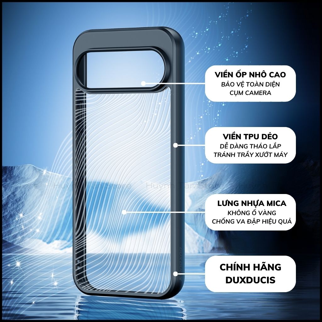 Ốp lưng google pixel 9 9 pro aimo chính hãng duxducis chống va đập trong suốt không ố vàng huỳnh tân store