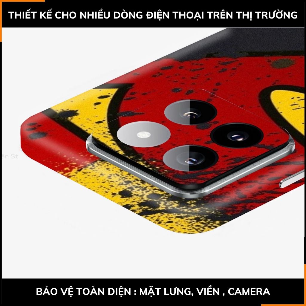 Dán skin điện thoại Xiaomi Mi 14 , Mi 14 Pro full body và camera nhập khẩu chính hãng USA in hình SUPER MAN - SKD Z06 phụ kiện điện thoại huỳnh tân store