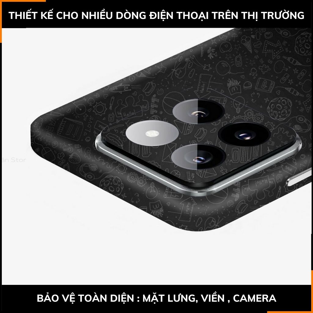 Dán skin điện thoại Xiaomi Mi 14 , Mi 14 Pro full body và camera nhập khẩu chính hãng USA in hình STICKER BOOM - SKD L03 phụ kiện điện thoại huỳnh tân store