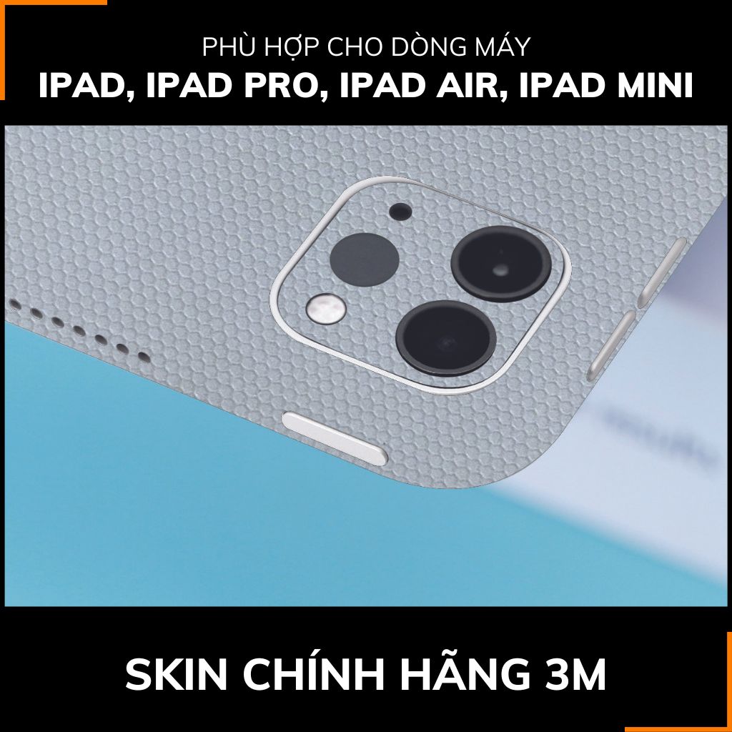 Dán skin ipad , ipad pro, ipad air , ipad mini full body và camera chính hãng 3M - MATRIX WHITE - SK-B11-02 phụ kiện điện thoại huỳnh tân store