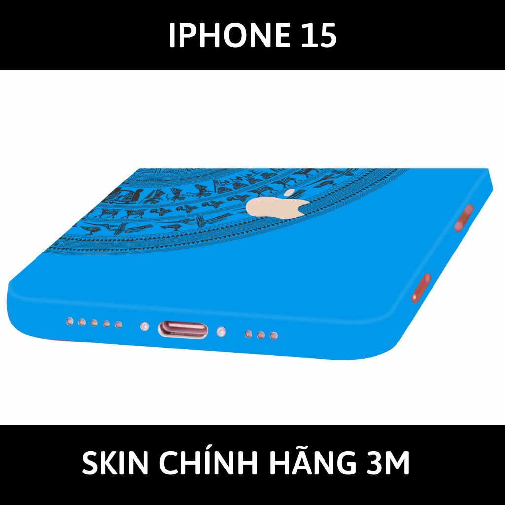 Dán skin điện thoại Iphone 15, Iphone 15 Plus full body và camera nhập khẩu chính hãng USA phụ kiện điện thoại huỳnh tân store - NỬA TRỐNG ĐỒNG BLUE - Warp Skin Collection