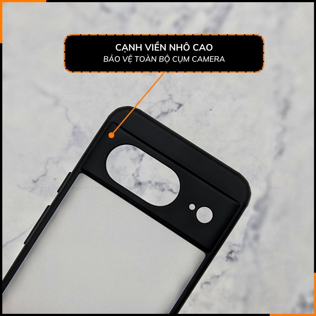 Ốp lưng google pixel 8 chống sốc chống vân tay NHÁM VIỀN MÀU VER 2 bảo vệ camera phụ kiện huỳnh tân store