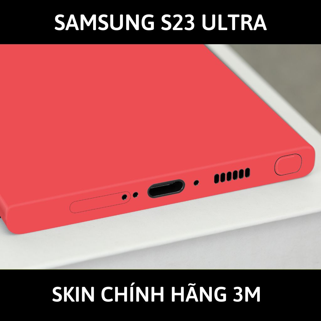 Dán skin điện thoại Samsung S23 Ultra full body và camera nhập khẩu chính hãng USA phụ kiện điện thoại huỳnh tân store - ĐỎ - SK A05 09 - Warp Skin Collection