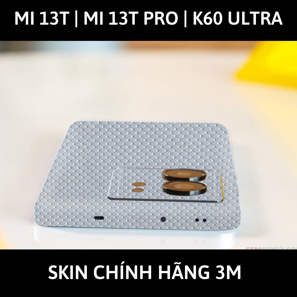 Dán skin điện thoại Mi 13T | Mi 13T Pro  | K60 Ultra full body và camera nhập khẩu chính hãng USA phụ kiện điện thoại huỳnh tân store - MATRIX WHITE - Warp Skin Collection