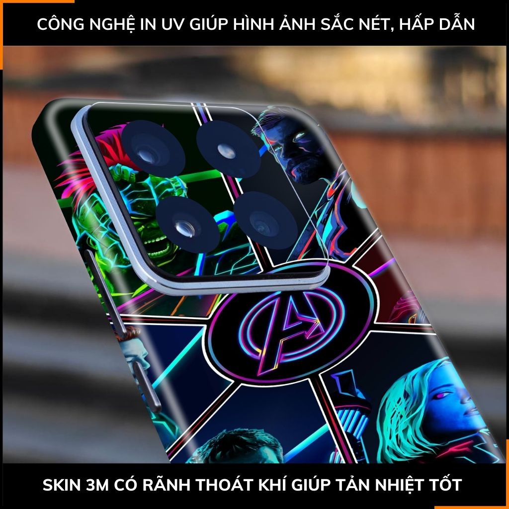 Dán skin điện thoại Xiaomi Mi 14 , Mi 14 Pro full body và camera nhập khẩu chính hãng USA in hình MAVEL - SKD M06 phụ kiện điện thoại huỳnh tân store
