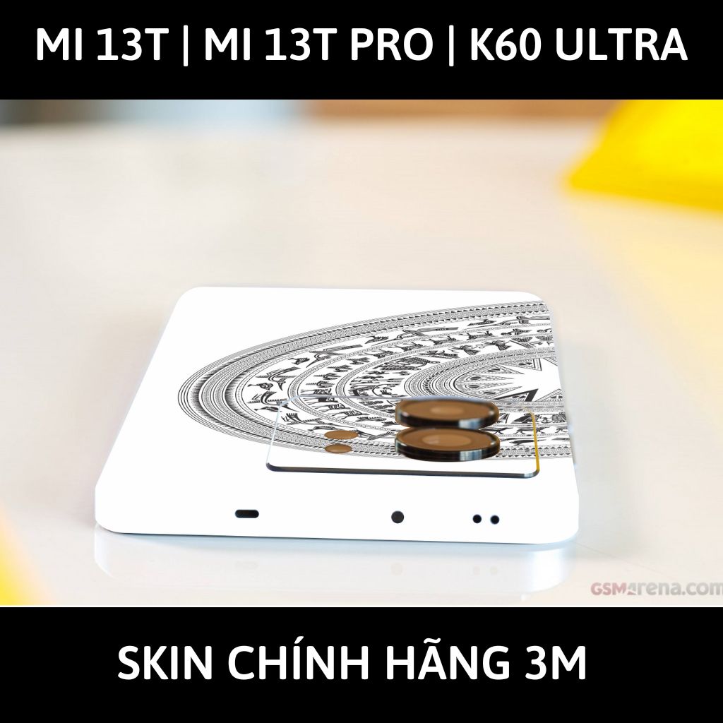 Dán skin điện thoại Mi 13T | Mi 13T Pro  | K60 Ultra full body và camera nhập khẩu chính hãng USA phụ kiện điện thoại huỳnh tân store - NỬA TRỐNG ĐỒNG WHITE - Warp Skin Collection