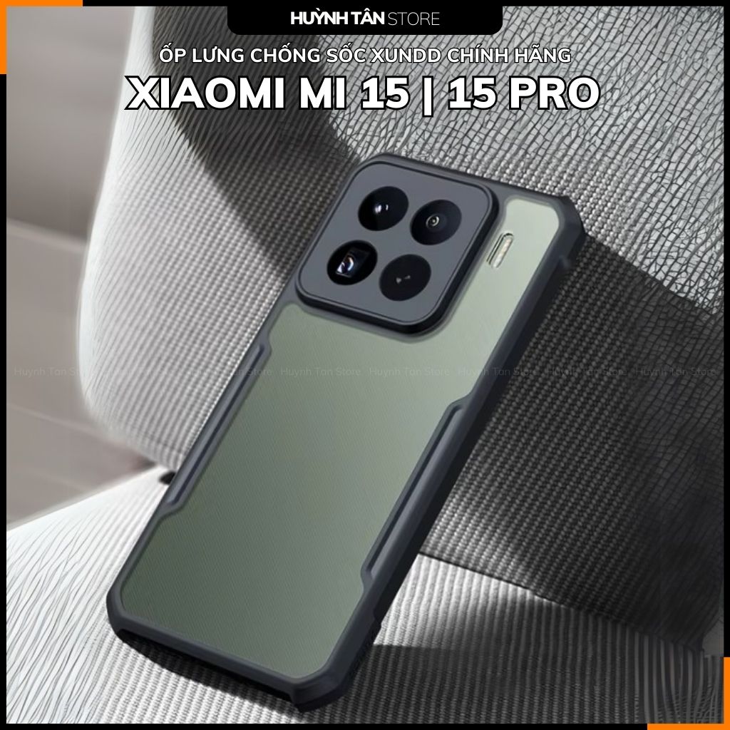 Ốp lưng xiaomi 15 / 15 pro  chống sốc xundd bảo vệ camera chính hãng chống ố vàng