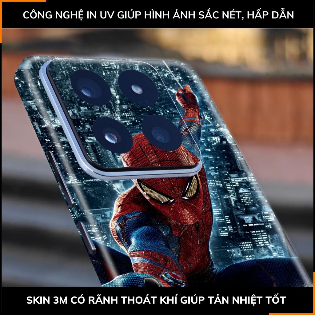 Dán skin điện thoại Xiaomi Mi 14 , Mi 14 Pro full body và camera nhập khẩu chính hãng USA in hình MERRY SPIDER MAN - SKD V07 phụ kiện điện thoại huỳnh tân store