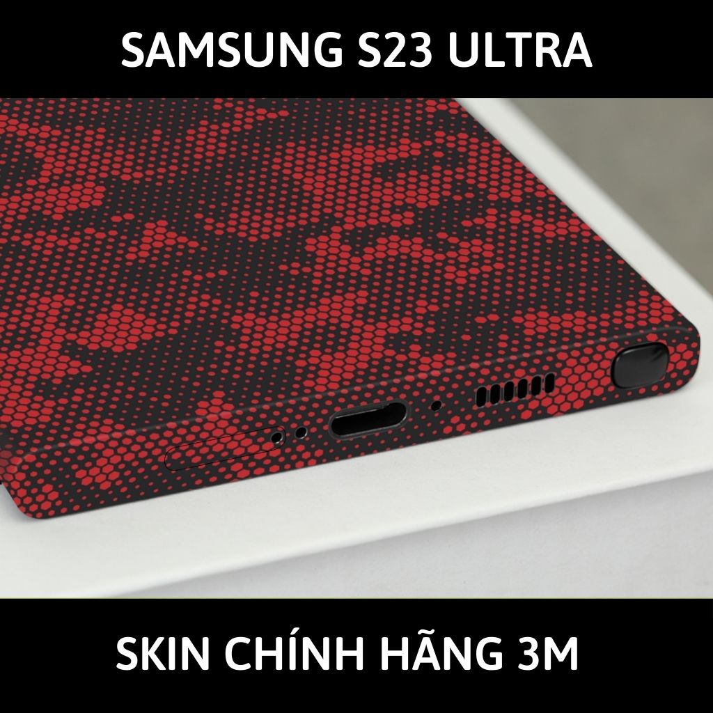 Dán skin điện thoại Samsung S23 Ultra full body và camera nhập khẩu chính hãng USA phụ kiện điện thoại huỳnh tân store - MAMBA RED - Warp Skin Collection