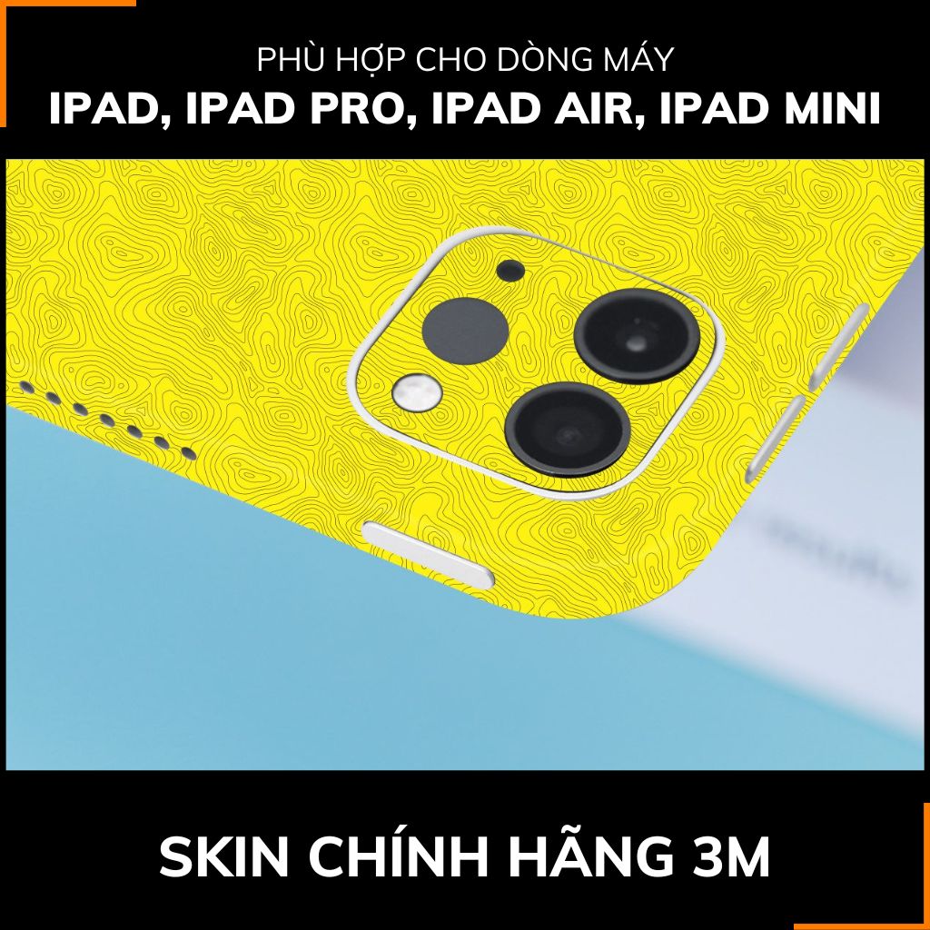 Dán skin ipad , ipad pro, ipad air , ipad mini full body và camera chính hãng 3M -MAP YELLOW -  SK B13 06 phụ kiện điện thoại huỳnh tân store