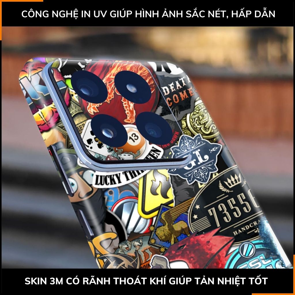 Dán skin điện thoại Xiaomi Mi 14 , Mi 14 Pro full body và camera nhập khẩu chính hãng USA in hình STICKER BOOM - SKD L16 phụ kiện điện thoại huỳnh tân store