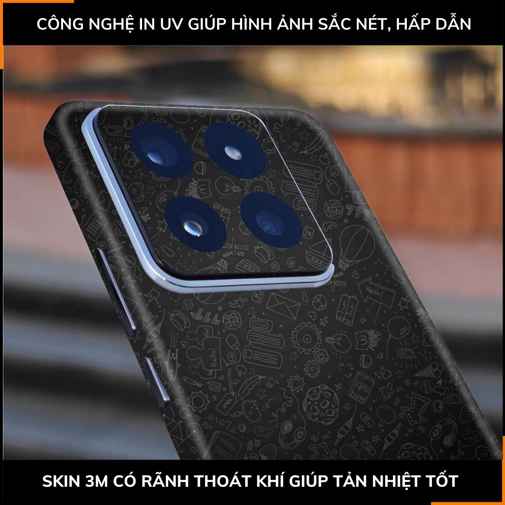 Dán skin điện thoại Xiaomi Mi 14 , Mi 14 Pro full body và camera nhập khẩu chính hãng USA in hình STICKER BOOM - SKD L03 phụ kiện điện thoại huỳnh tân store
