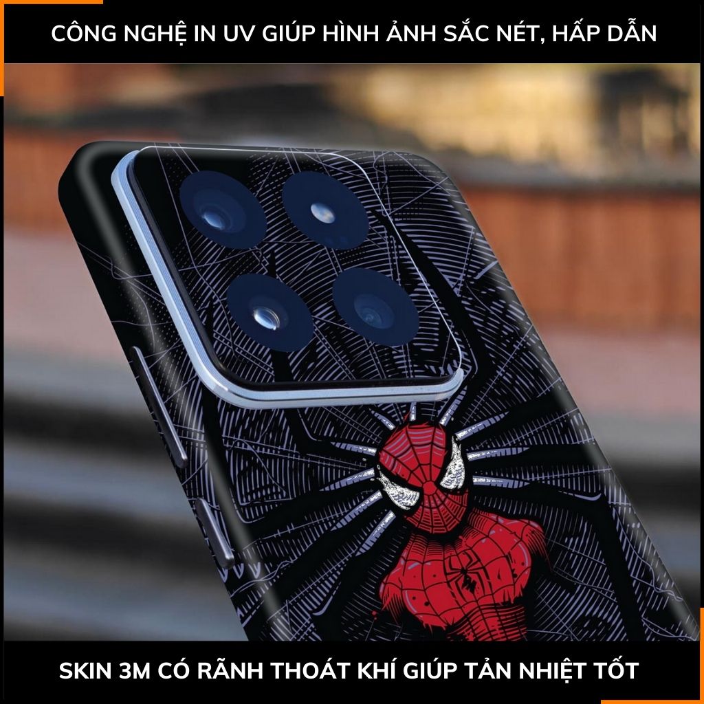 Dán skin điện thoại Xiaomi Mi 14 , Mi 14 Pro full body và camera nhập khẩu chính hãng USA in hình MERRY SPIDER MAN - SKD V10 phụ kiện điện thoại huỳnh tân store