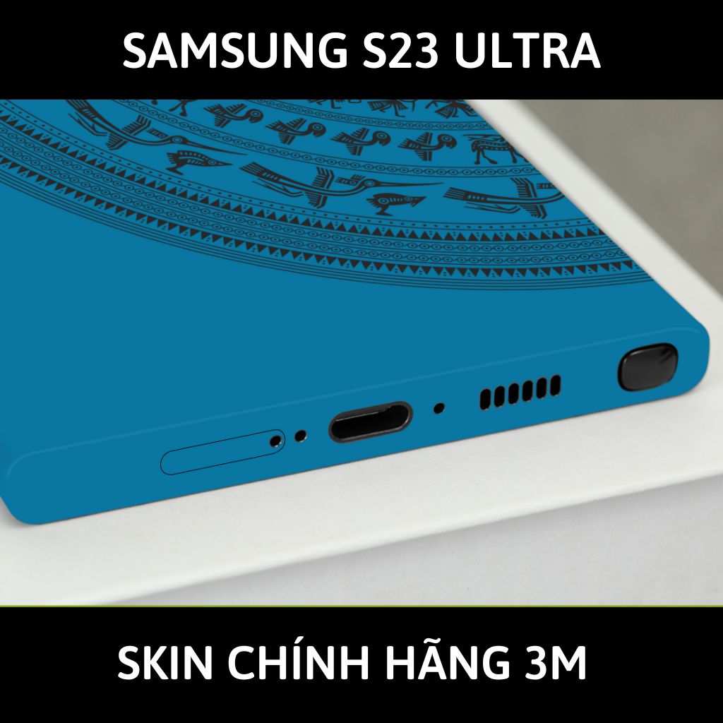 Dán skin điện thoại Samsung S23 Ultra full body và camera nhập khẩu chính hãng USA phụ kiện điện thoại huỳnh tân store - NỬA TRỐNG ĐỒNG BLUE - Warp Skin Collection