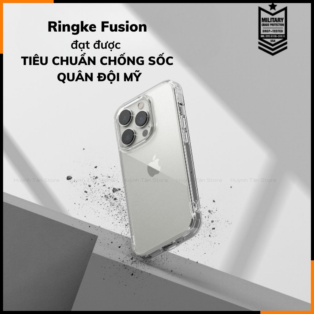 Ốp lưng iphone 15 pro max RINGKE chính hãng trong suốt chống sốc FUSION chống ố vàng phụ kiện điện thoại huỳnh tân