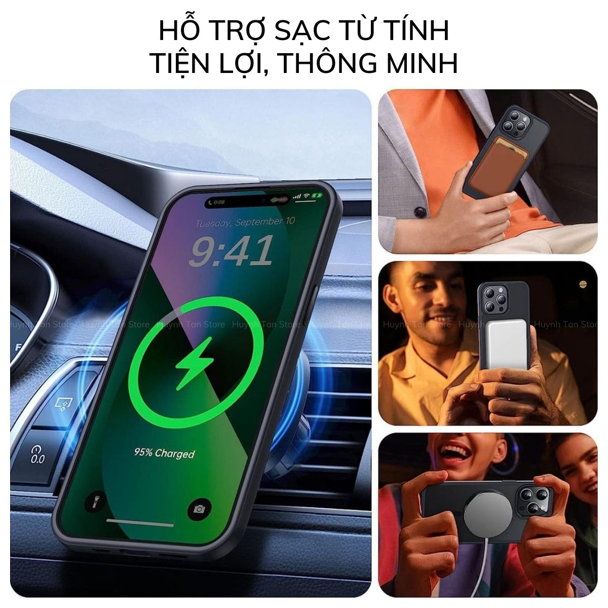 Ốp lưng IPhone 14 15 16 Pro Max Trong Suốt LIKGUS hỗ trợ sạc không dây chống sốc chống ố vàng