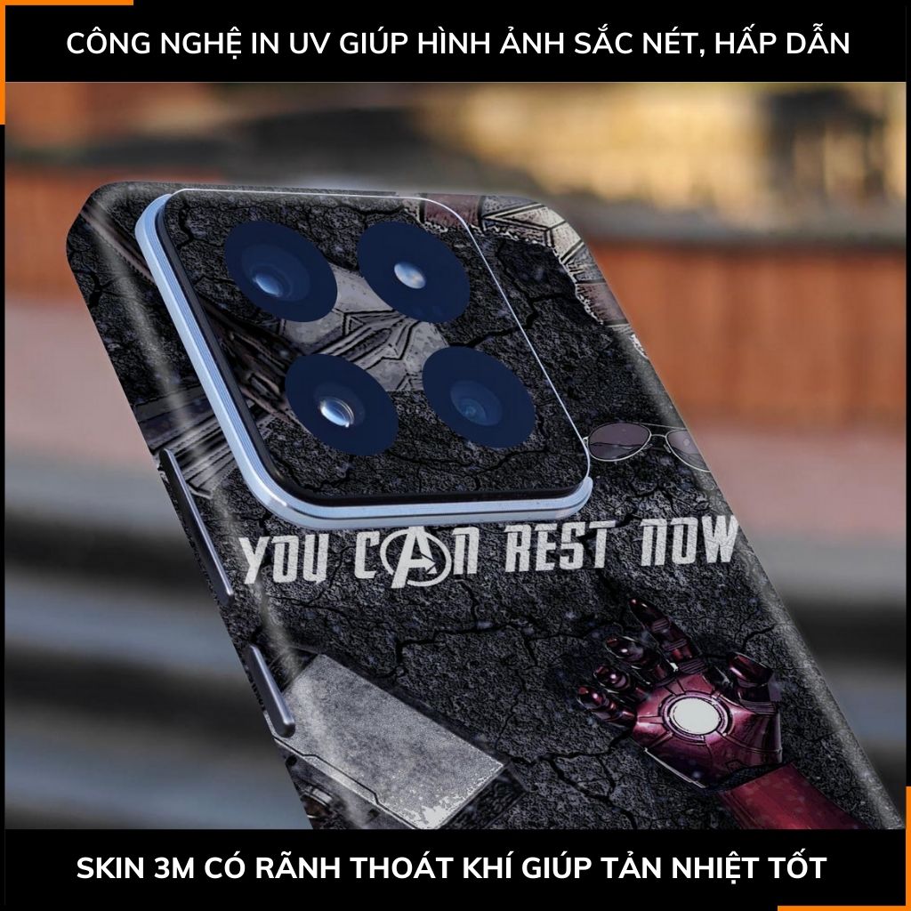 Dán skin điện thoại Xiaomi Mi 14 , Mi 14 Pro full body và camera nhập khẩu chính hãng USA in hình MAVEL - SKD M02 phụ kiện điện thoại huỳnh tân store