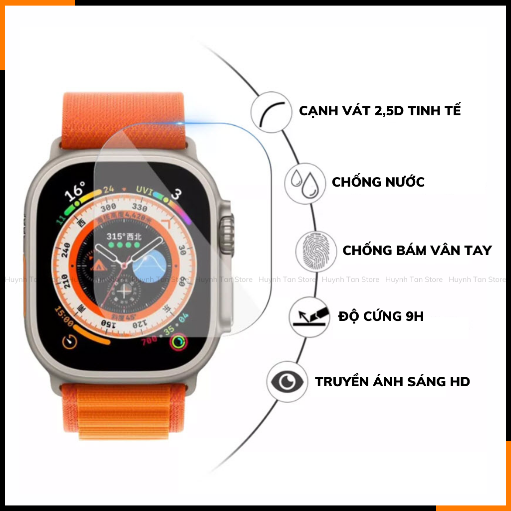 Cường lực gor apple watch ultra 1 2 trong suốt chính hãng phụ kiện điện thoại huỳnh tân store