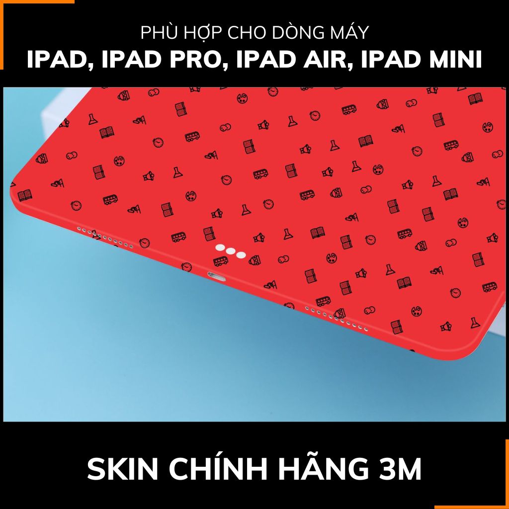 Dán skin ipad , ipad pro, ipad air , ipad mini full body và camera chính hãng 3M - MANY STICKER RED - SK A14 01 phụ kiện điện thoại huỳnh tân store