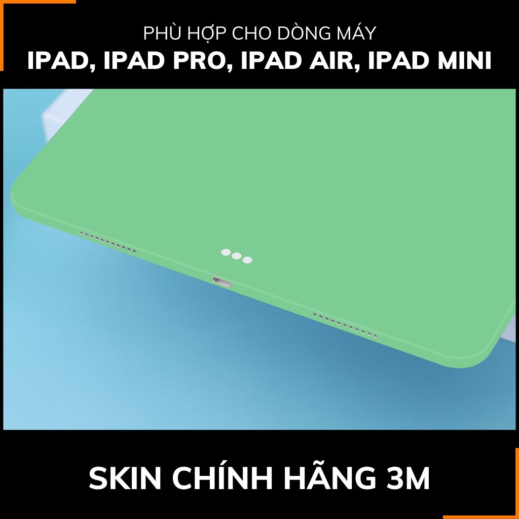 Dán skin ipad , ipad pro, ipad air , ipad mini full body và camera chính hãng 3M - PASTEL SEAFOAM GREEN - SK-A02-02 phụ kiện điện thoại huỳnh tân store