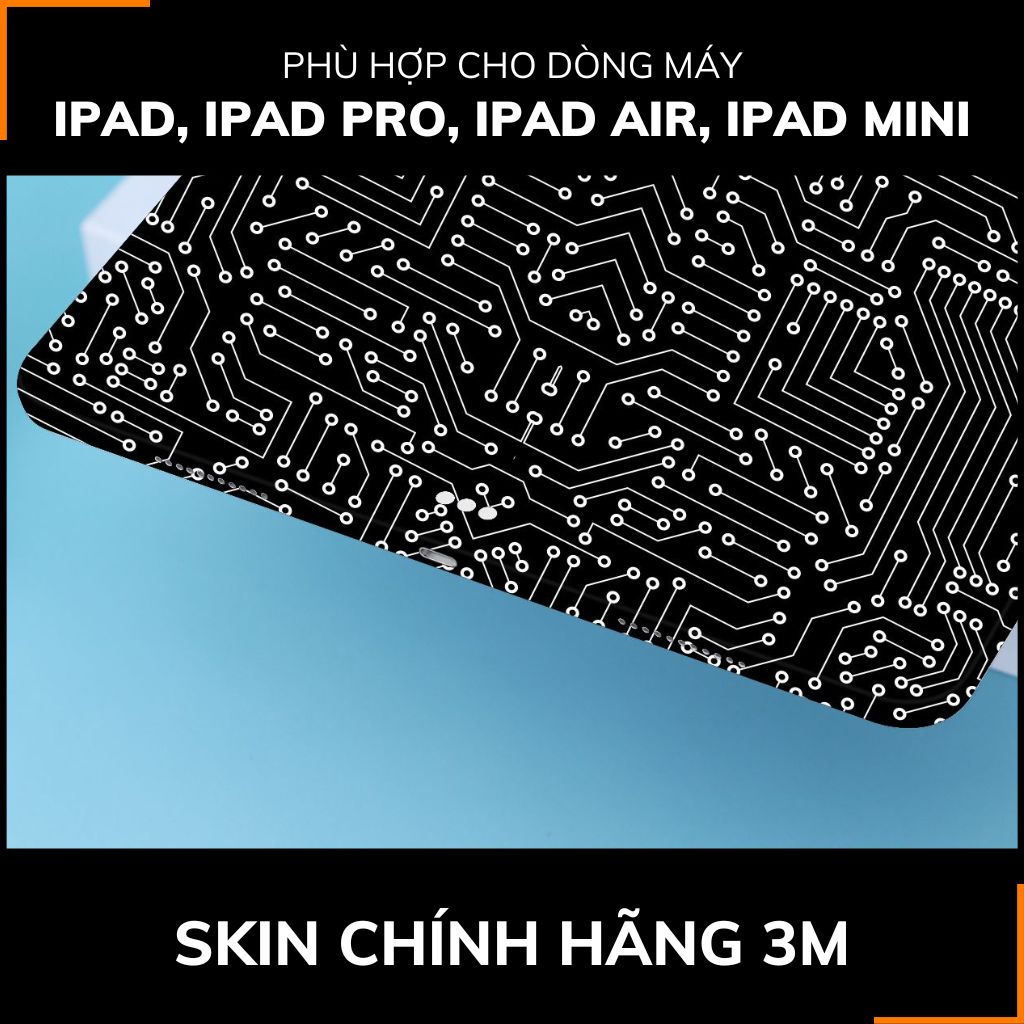 Dán skin ipad , ipad pro, ipad air , ipad mini full body và camera chính hãng 3M - ELECTRIC BLACK - SK B01 01 phụ kiện điện thoại huỳnh tân store