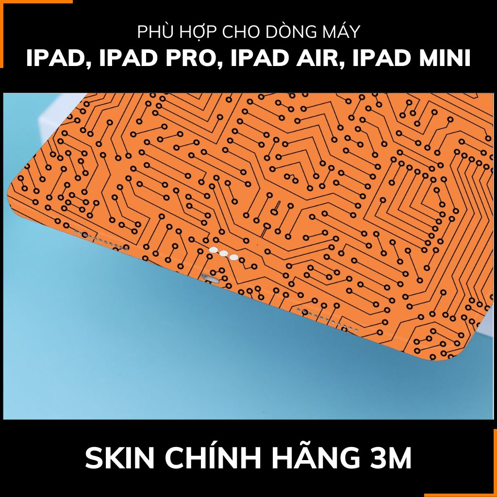 Dán skin ipad , ipad pro, ipad air , ipad mini full body và camera chính hãng 3M - ELECTRIC ORANGE - SK B01 03 phụ kiện điện thoại huỳnh tân store