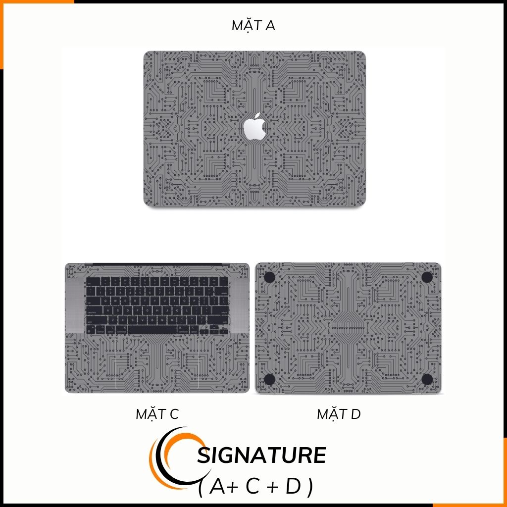 Dán skin macbook pro, macbook air chính hãng 3M nhập khẩu USA - SKIN 3M - MACBOOK - ELECTRIC WHITE - SK B01 02 phụ kiện điện thoại huỳnh tân store