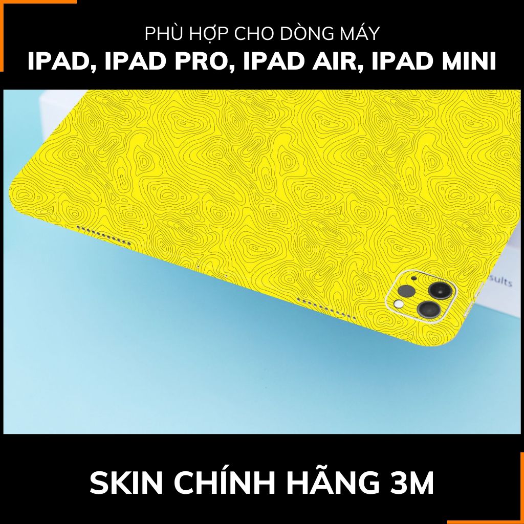 Dán skin ipad , ipad pro, ipad air , ipad mini full body và camera chính hãng 3M -MAP YELLOW -  SK B13 06 phụ kiện điện thoại huỳnh tân store