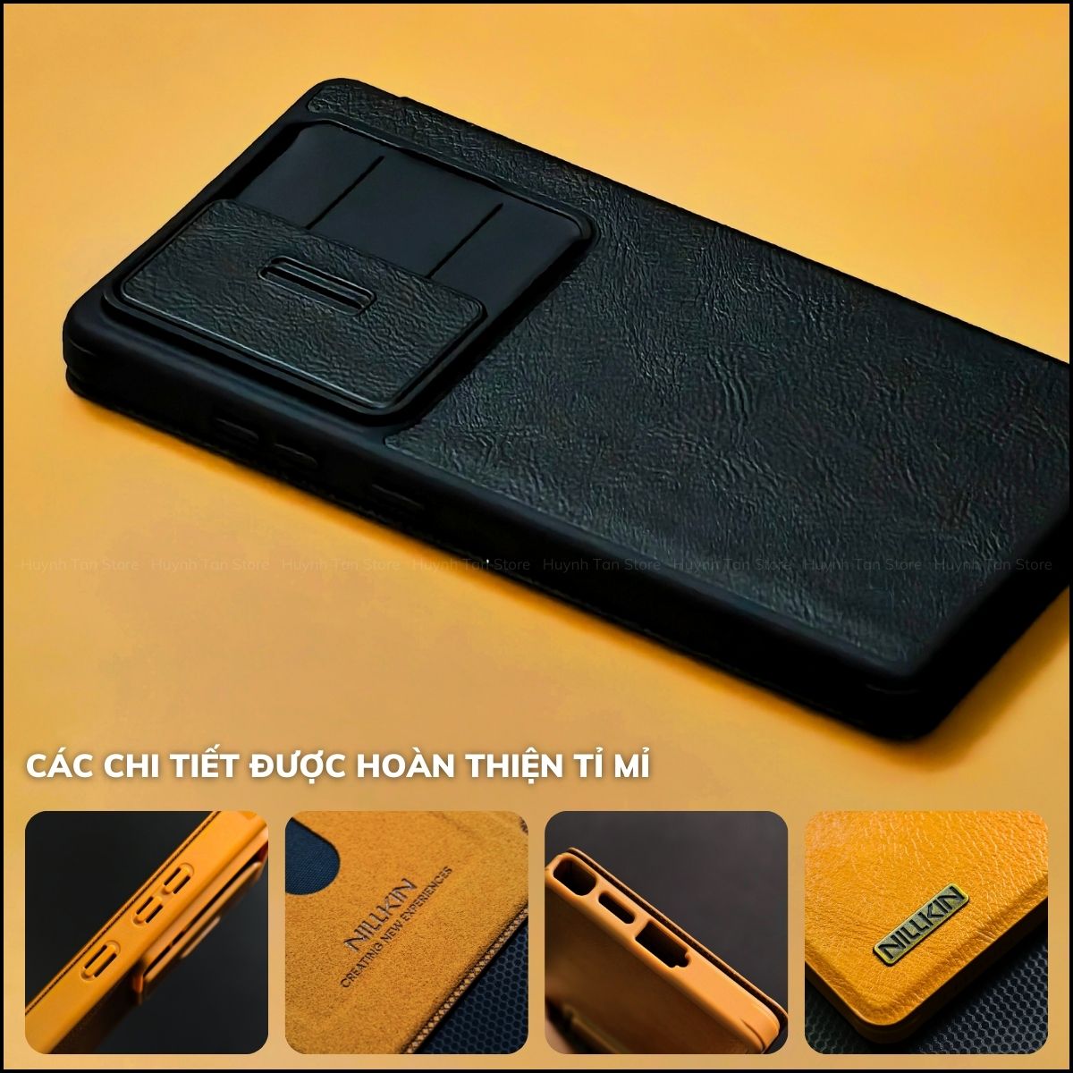 Bao da điện thoại Samsung Galaxy S25 Ultra kết hợp ví đựng thẻ chống sốc Nillkin QIN Pro