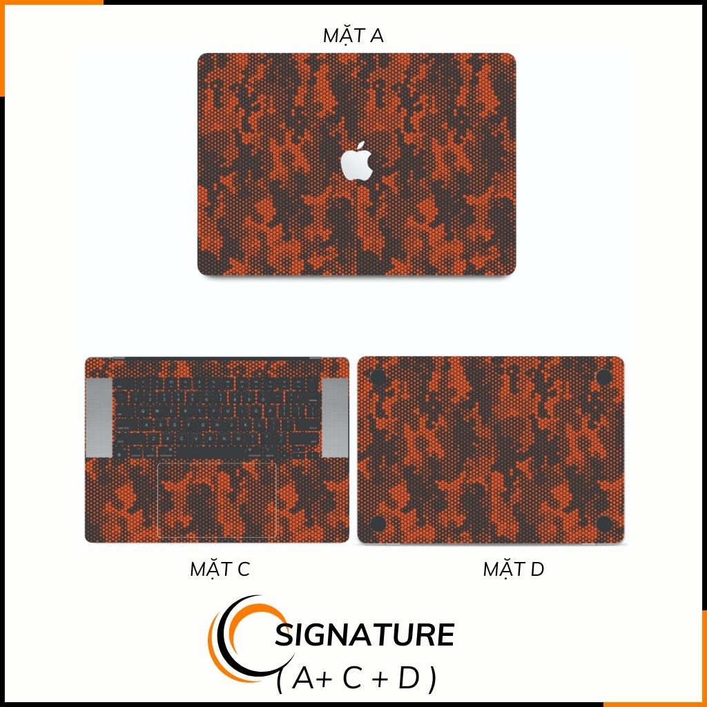 Dán skin macbook pro, macbook air chính hãng 3M nhập khẩu USA - SKIN 3M - MACBOOK - MAMBA ORANGE - SK-B03-07 phụ kiện điện thoại huỳnh tân store