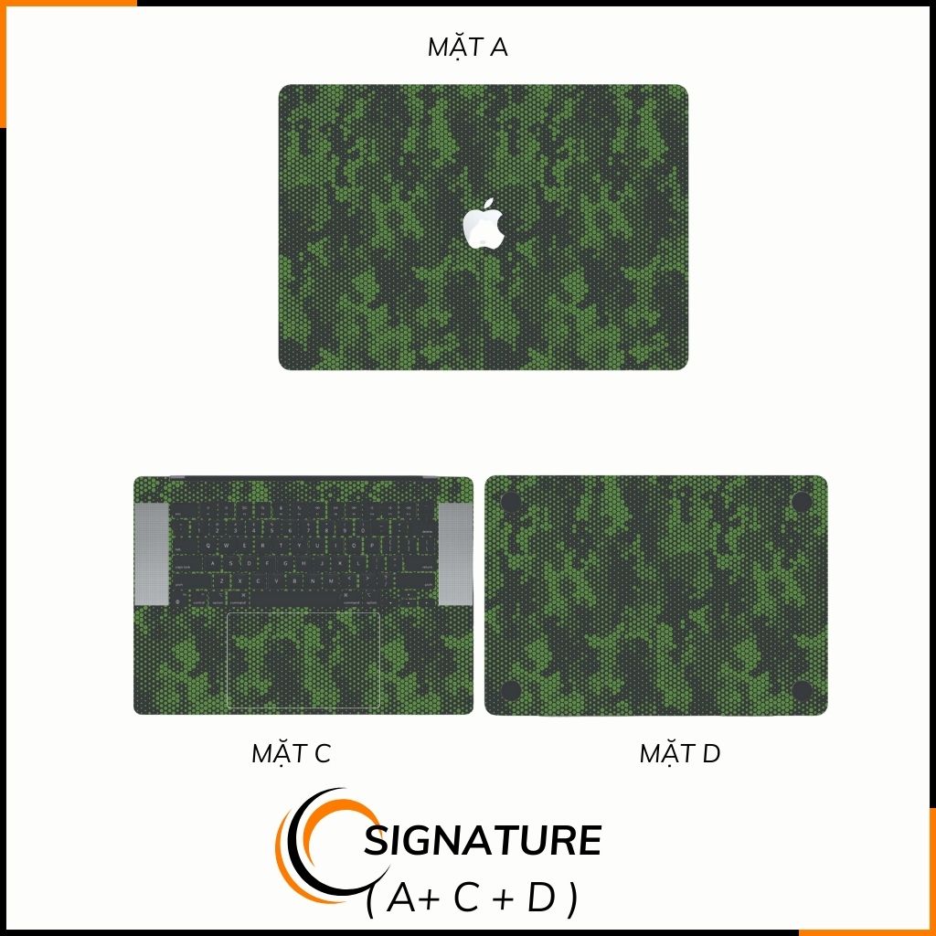 Dán skin macbook pro, macbook air chính hãng 3M nhập khẩu USA - SKIN 3M - MACBOOK - MAMBA GREEN - SK-B03-03 phụ kiện điện thoại huỳnh tân store